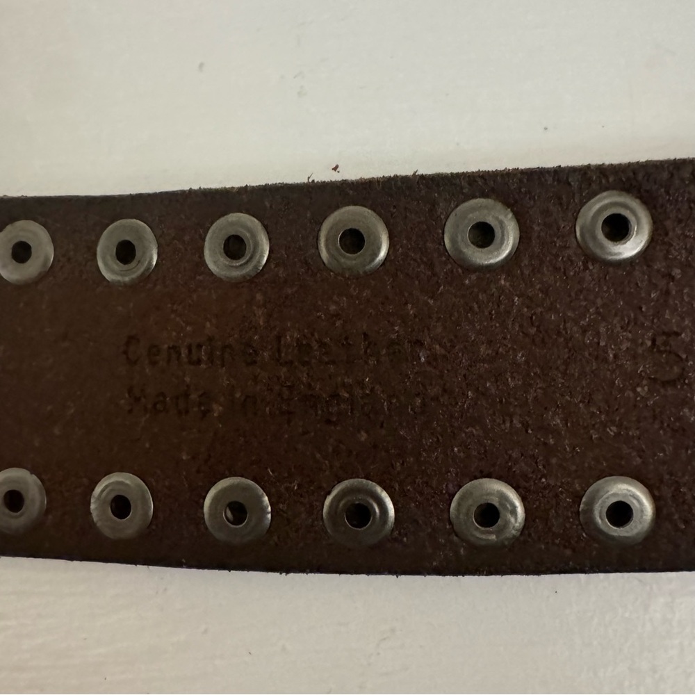 J.Crew Womens Size Small Brown Leather Rivet Adjustable Ring Belt - Picture 4 of 10